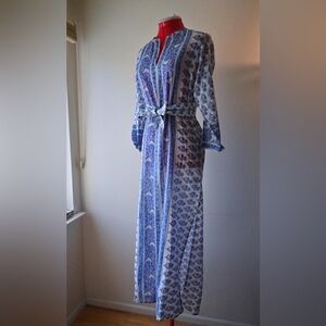 [SOLD] Bell by Alicia Bell Jane Maxi Dress Cotton Silk Luxury Beach Cover XS